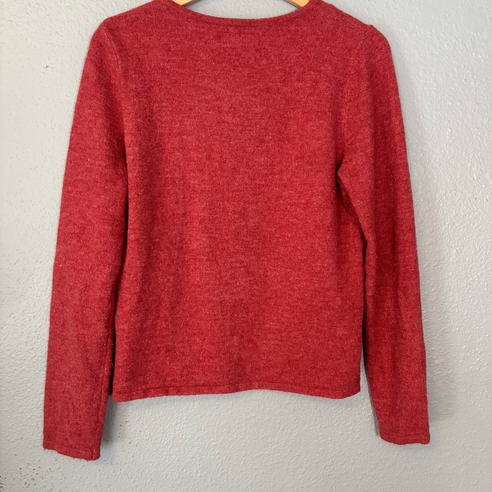 Purnell Women's Wool Blend Red‎ Long Sleeve Crewneck Sweater Small Outdoor Cozy - Picture 8 of 12